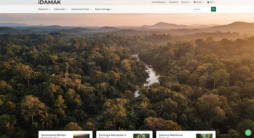 Pemandangan hutan hujan Malaysia